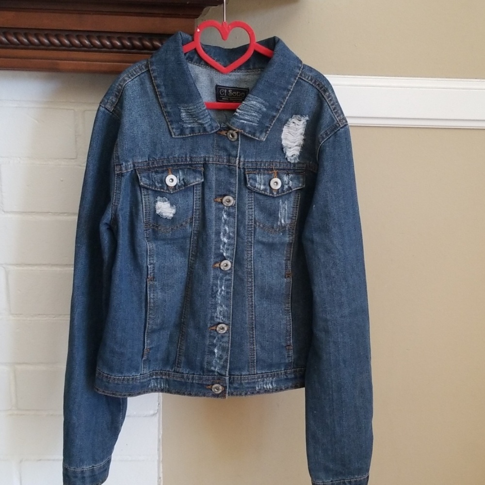 Distressed Denim Jacket